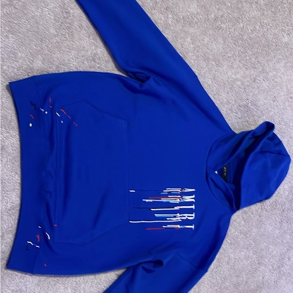 selling a Blue Amiri hoodie with tags size small used 2 times perfect condition - Picture 2 of 4